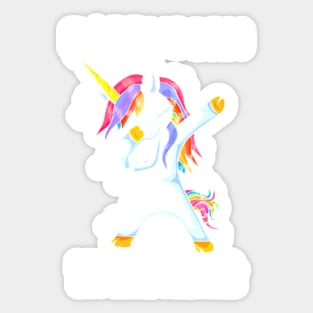 Funny Dabbing Unicorn Daddycorn Dab Unicorns Dad Sticker